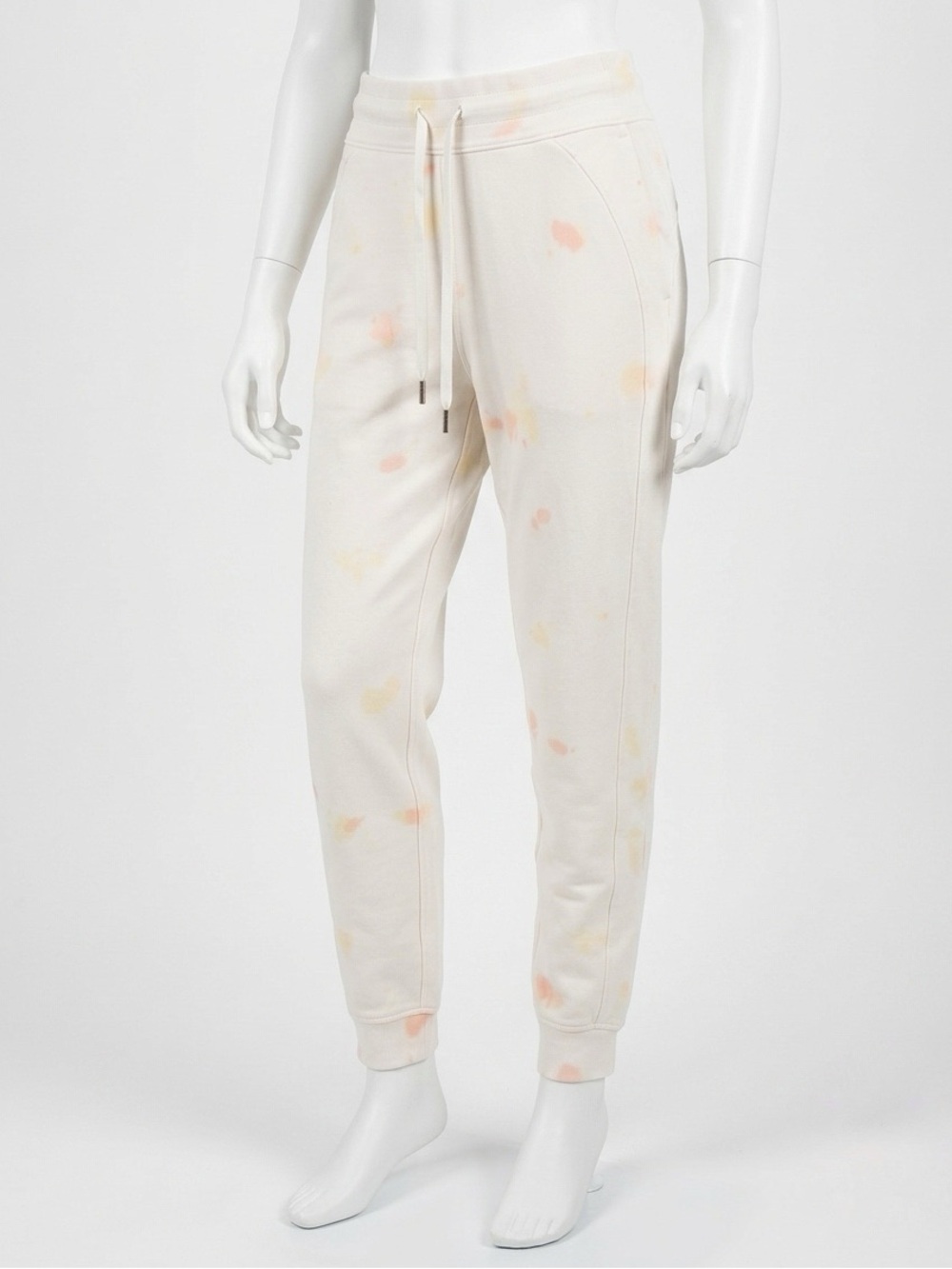 Lululemon Scuba High-Rise French Terry Jogger Echo Dye White Lemon Satin Size 10